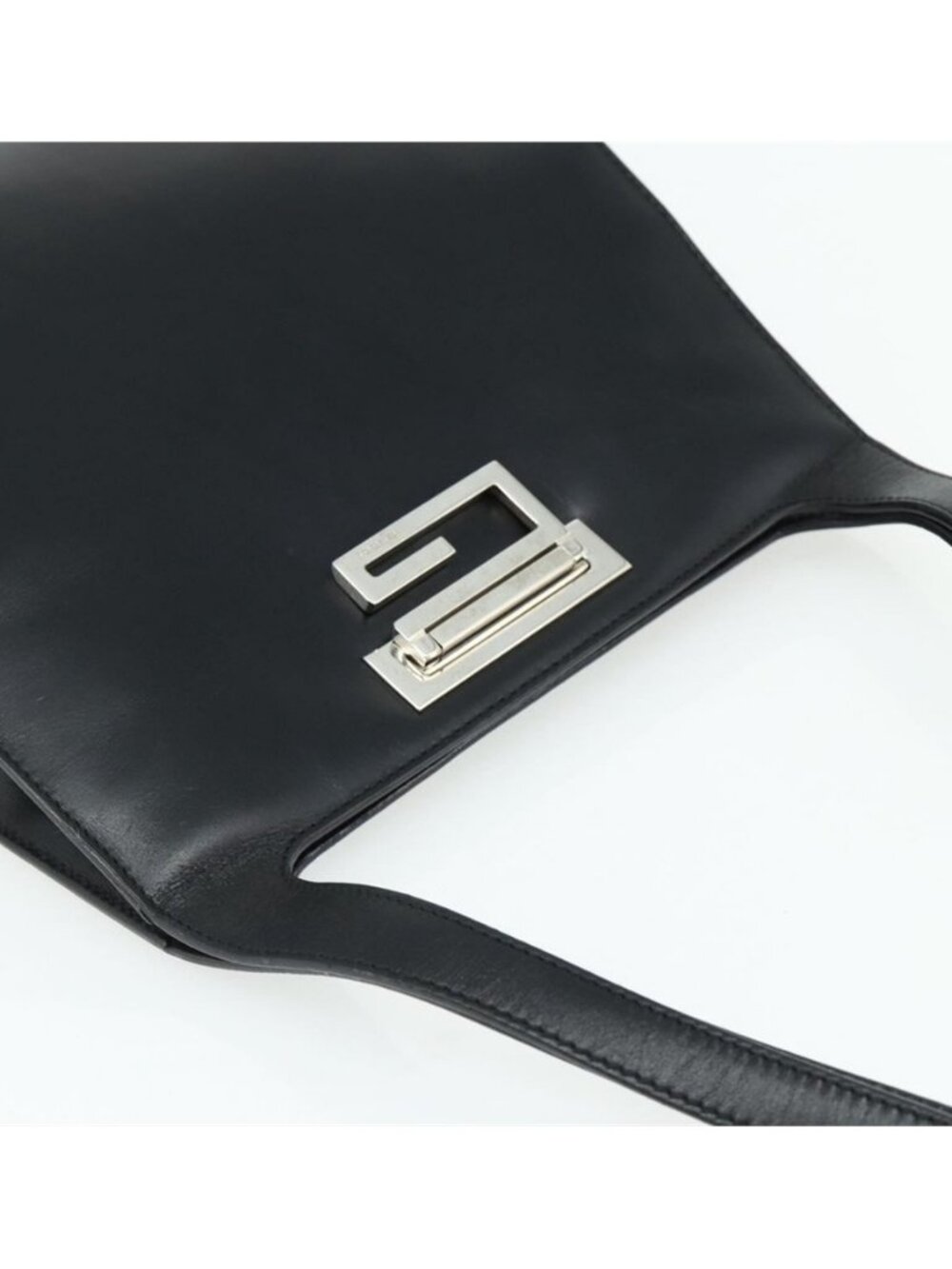 Authentic GUCCI Shoulder Bag Leather Black Silver 001 3043 - Picture 5 of 16